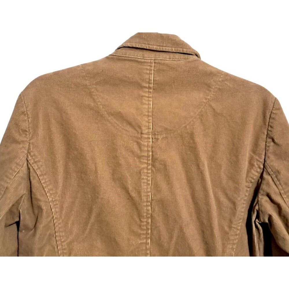 Y2K Lands End Corduroy Blazer Womens Size 12 Tan Jacket - Picture 9 of 13